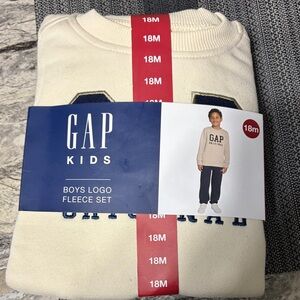 GAP Kids Cream Logo Fleece Sweatshirt